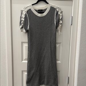Rag & bone. Gray and White Knit Dress. medium